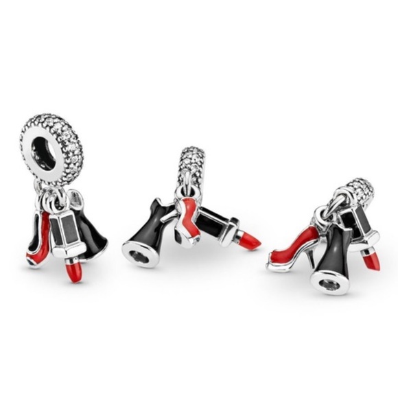 RETIRED Pandora Glamour Trio Dangle Charm - Picture 2 of 7